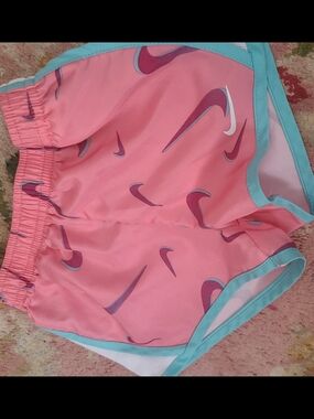 Nike Pink Swoosh Girl's Athletic Shorts